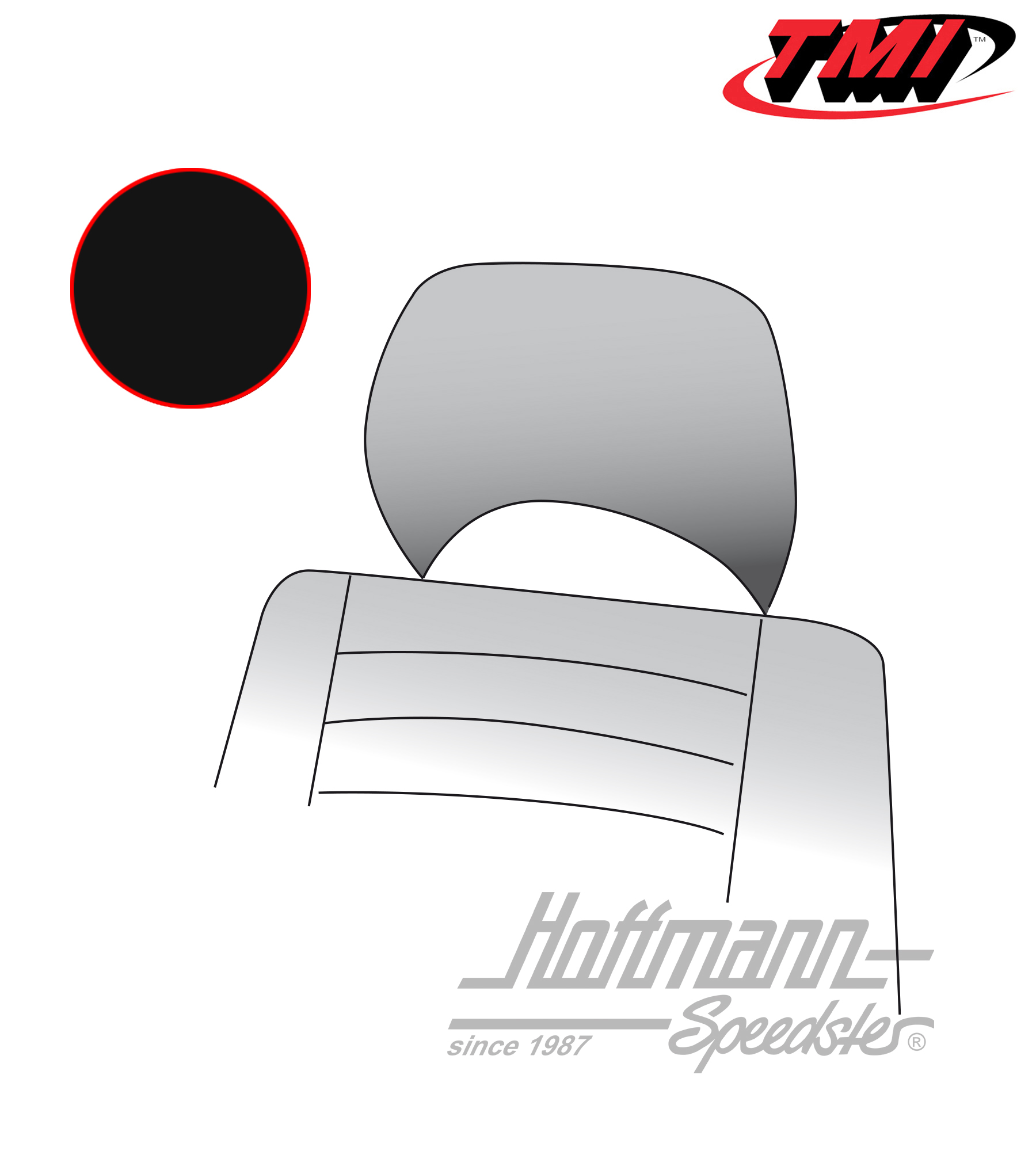 Headrest covers, Bus T2, 76-79, black | 43-2131-11 | 098-0643-10