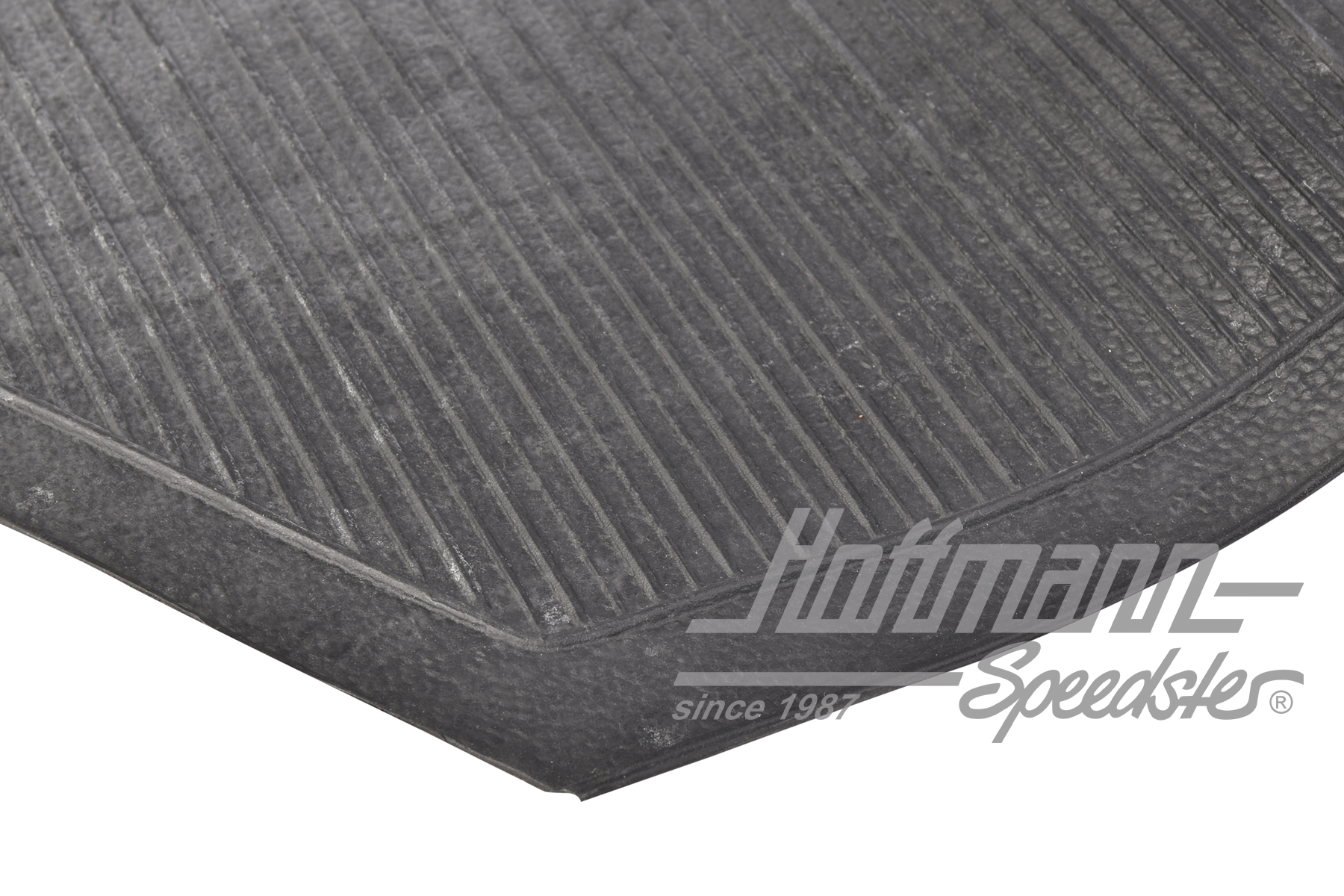 Rubber covering, floor panel, front, black                                                          