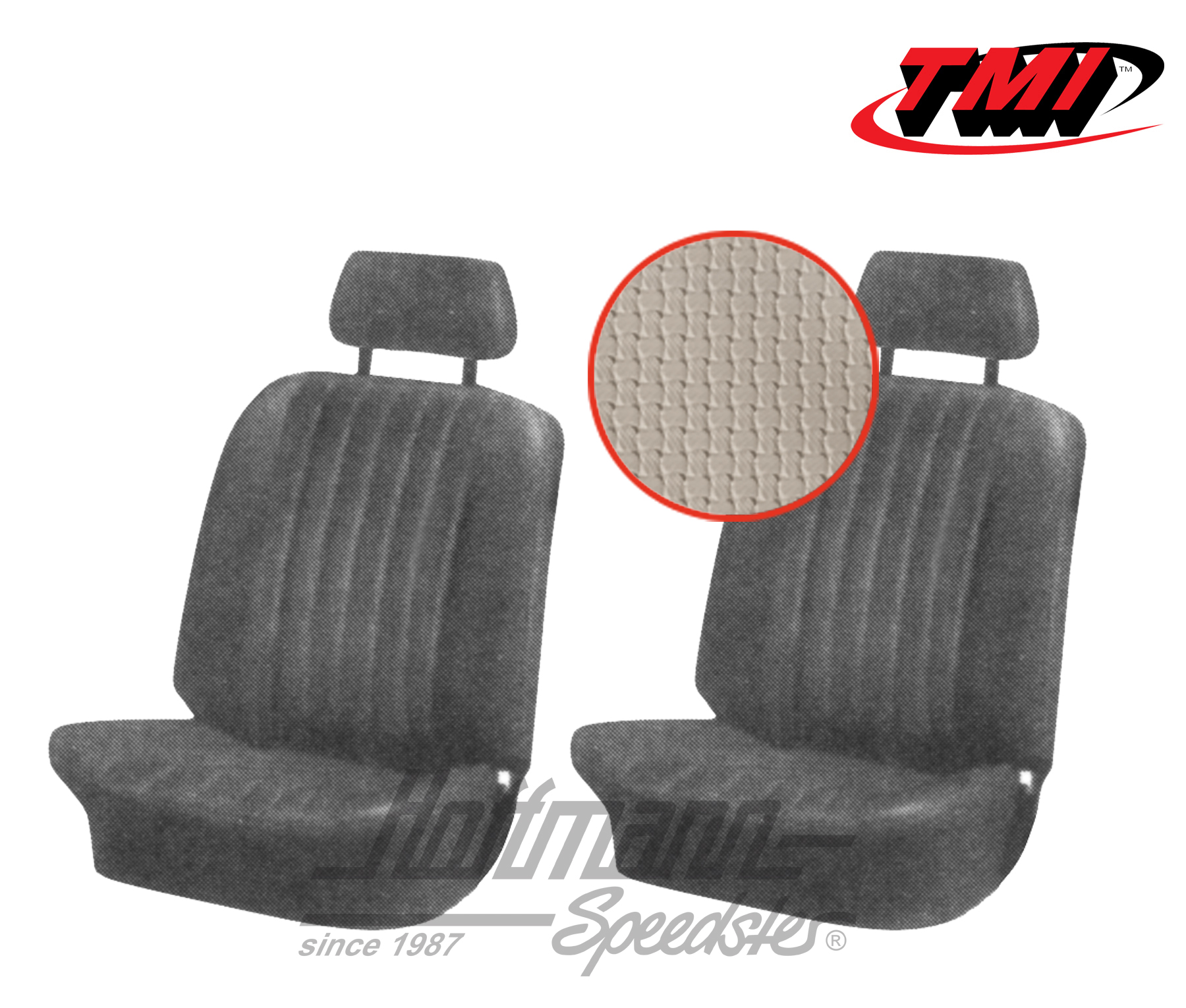 Seat upholstery, Karmann Ghia, front, 68-71, off white | 43-1506-05 | 066-0073-50