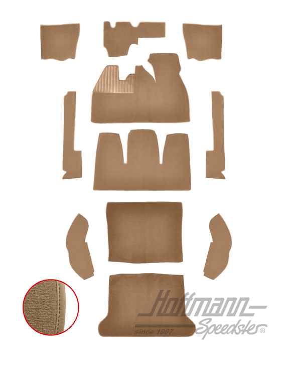 Carpet kit, Beetle Sedan, 8.61-7.68, beige |  | 026-5425