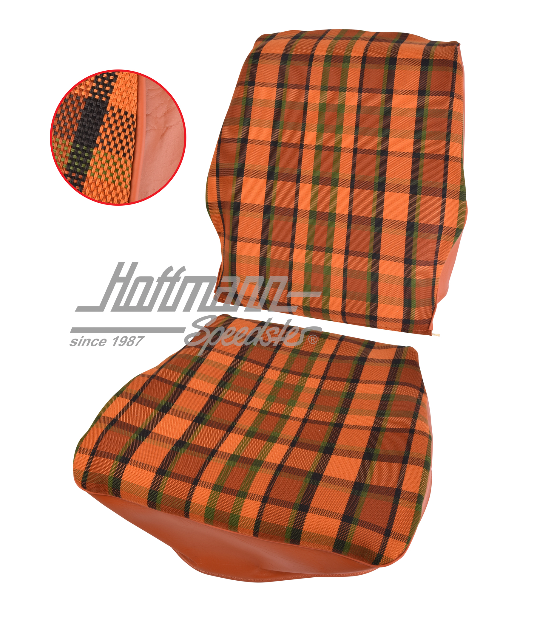 Seat cover, Westfalia, red/orange, 74-79                                                            