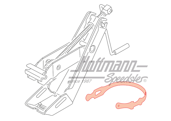 Fixing strap, jack, Bus T3, Golf 1/2                                                                