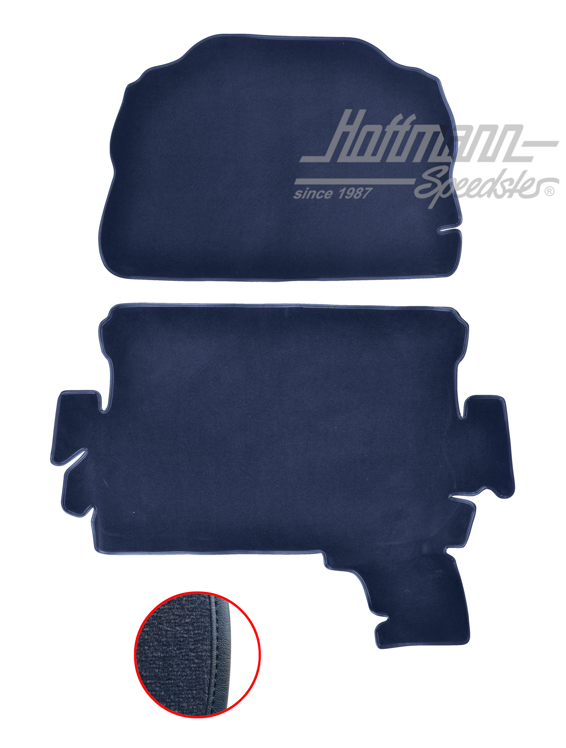 Trunk carpet kit, 1303, blue |  | 026-6624