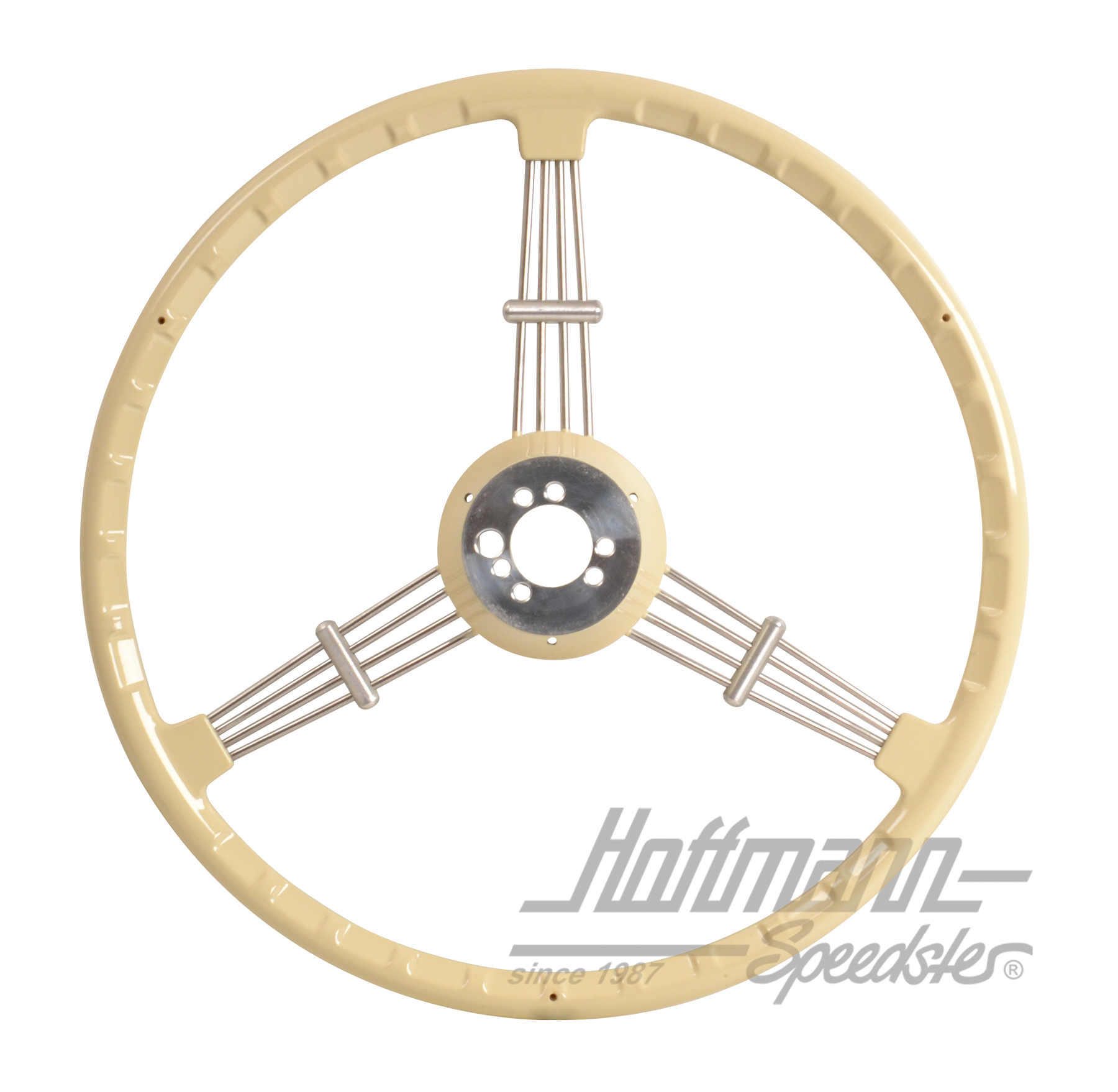 Steering wheel, Banjo, Empi, 390mm, ivorie colour                                                   