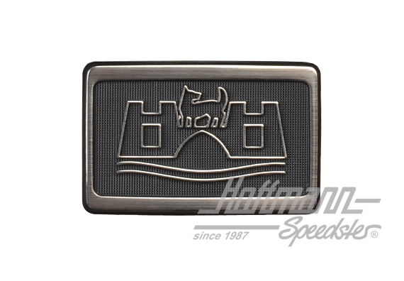 Emblem, Wolfsburg, lateral, Golf 2 | 165 853 688 A GX2 | 208-6523-10
