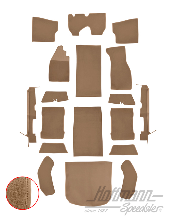 Carpet kit, Beetle Sedan, 8.72-, beige |  | 026-5825