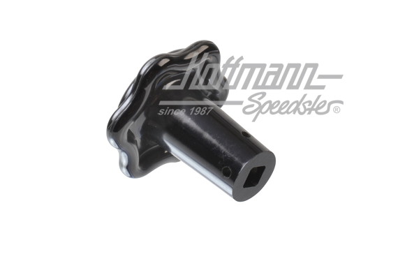 Heater control turn knob, 356 A/B, black                                                            