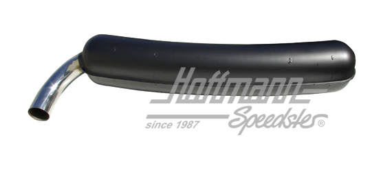 Sports exhaust, sheet steel, painted, 1 x 70 mm                                                     