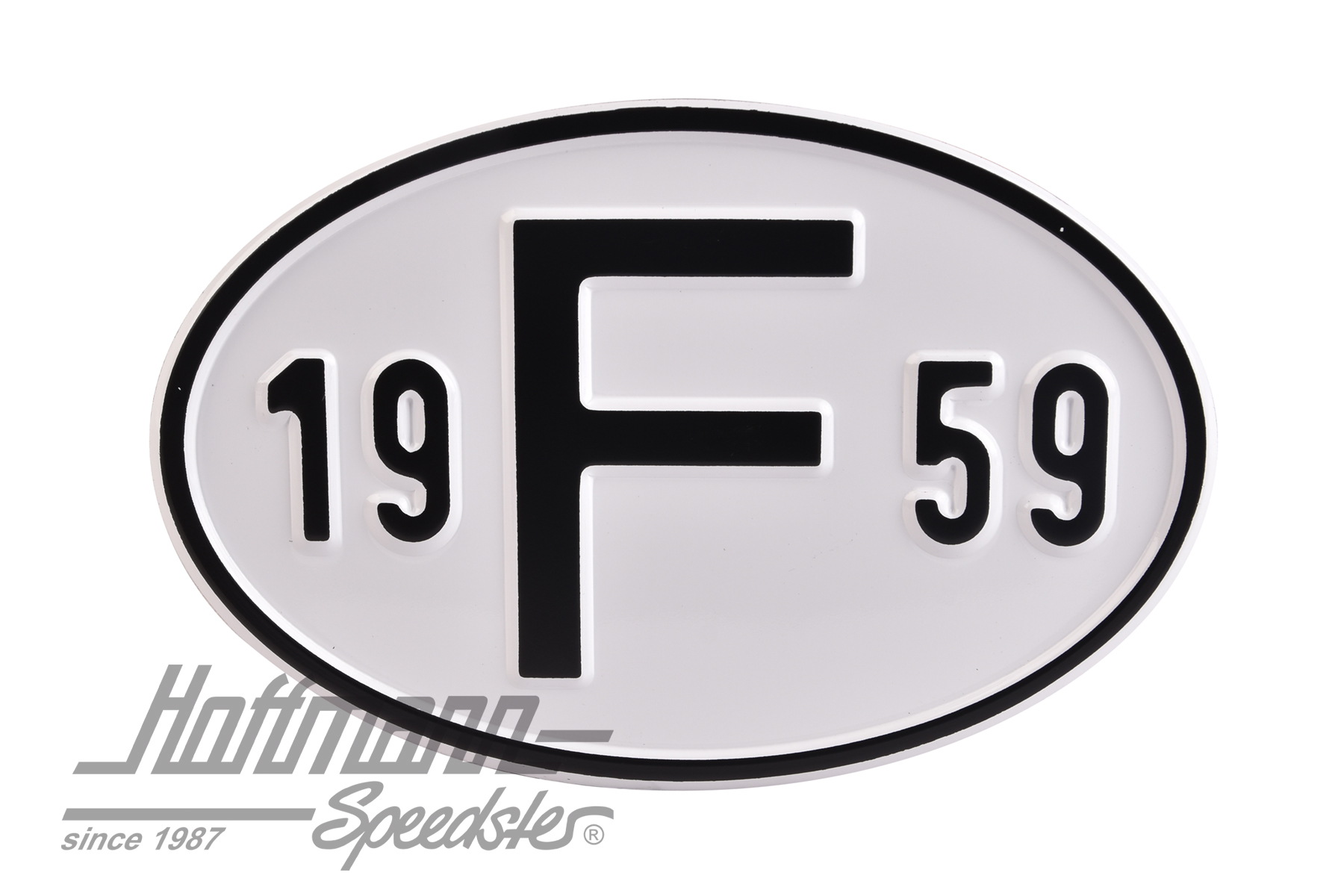 Nationality plate "F", alu, with year 1959 |  | 020-2399-59