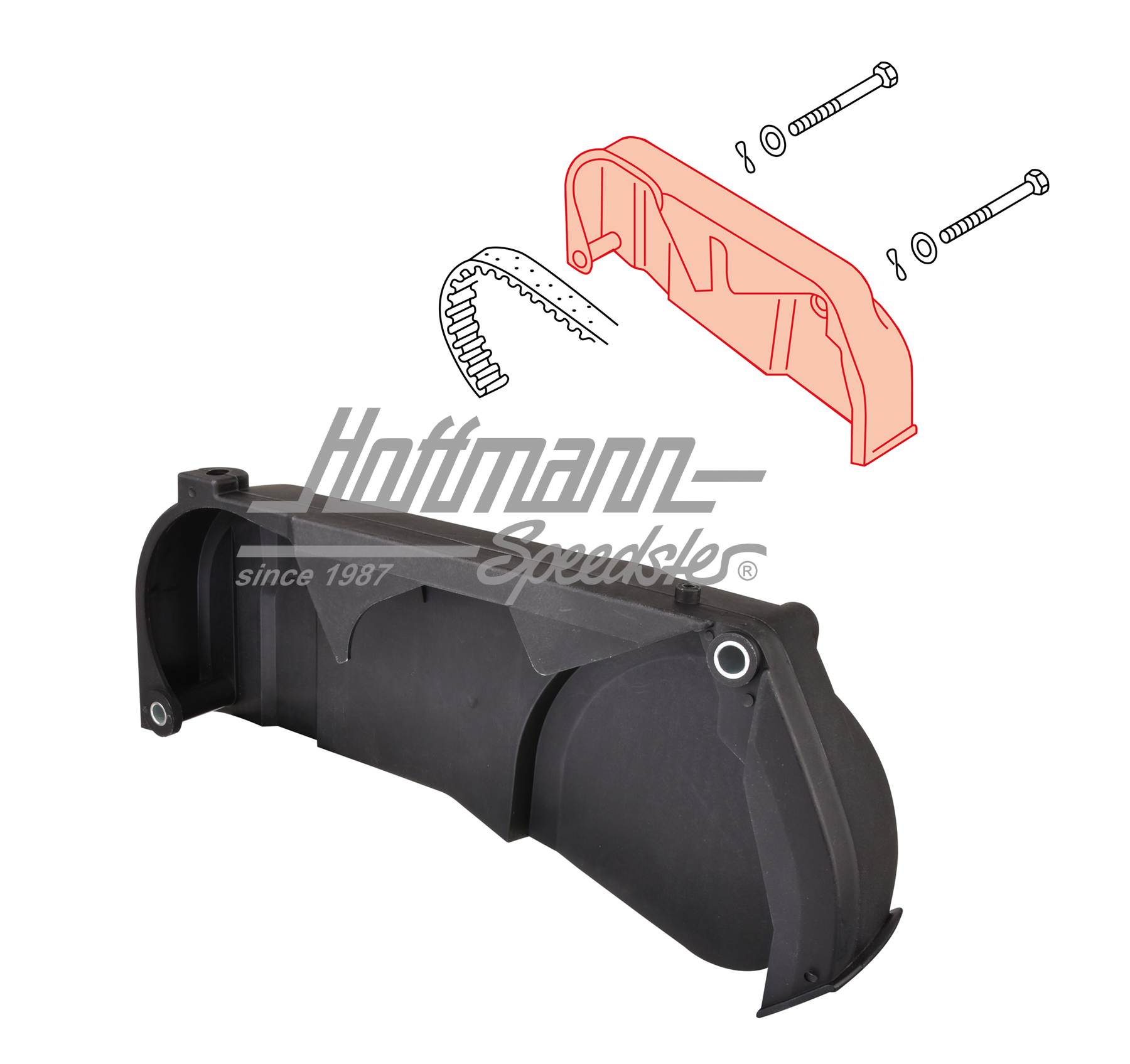 Cover, timing belt, rear, Bus T4 | 074 130 133 C | 401-1300-20