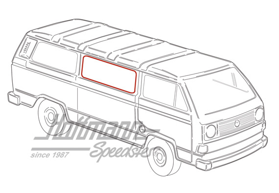 Side window seal, middle, left / right, without groove | 253 845 321 | 350-5305-01