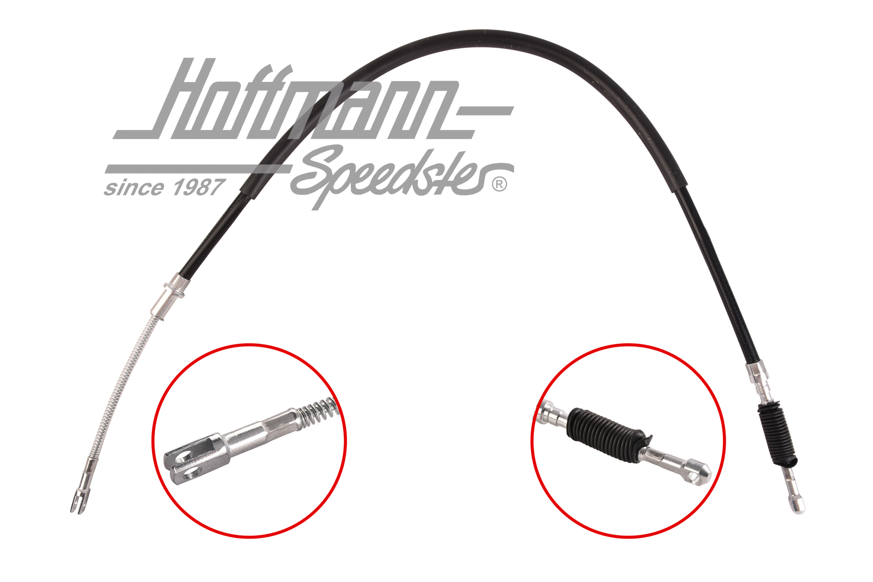 Handbrake cable, 924S/944, 968, 85-91, short | 951 424 071 02 | 650-6070-21