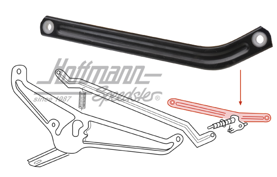 Drive rod, wiper linkage, 8.67- | 111 955 325 C | 020-4809-21