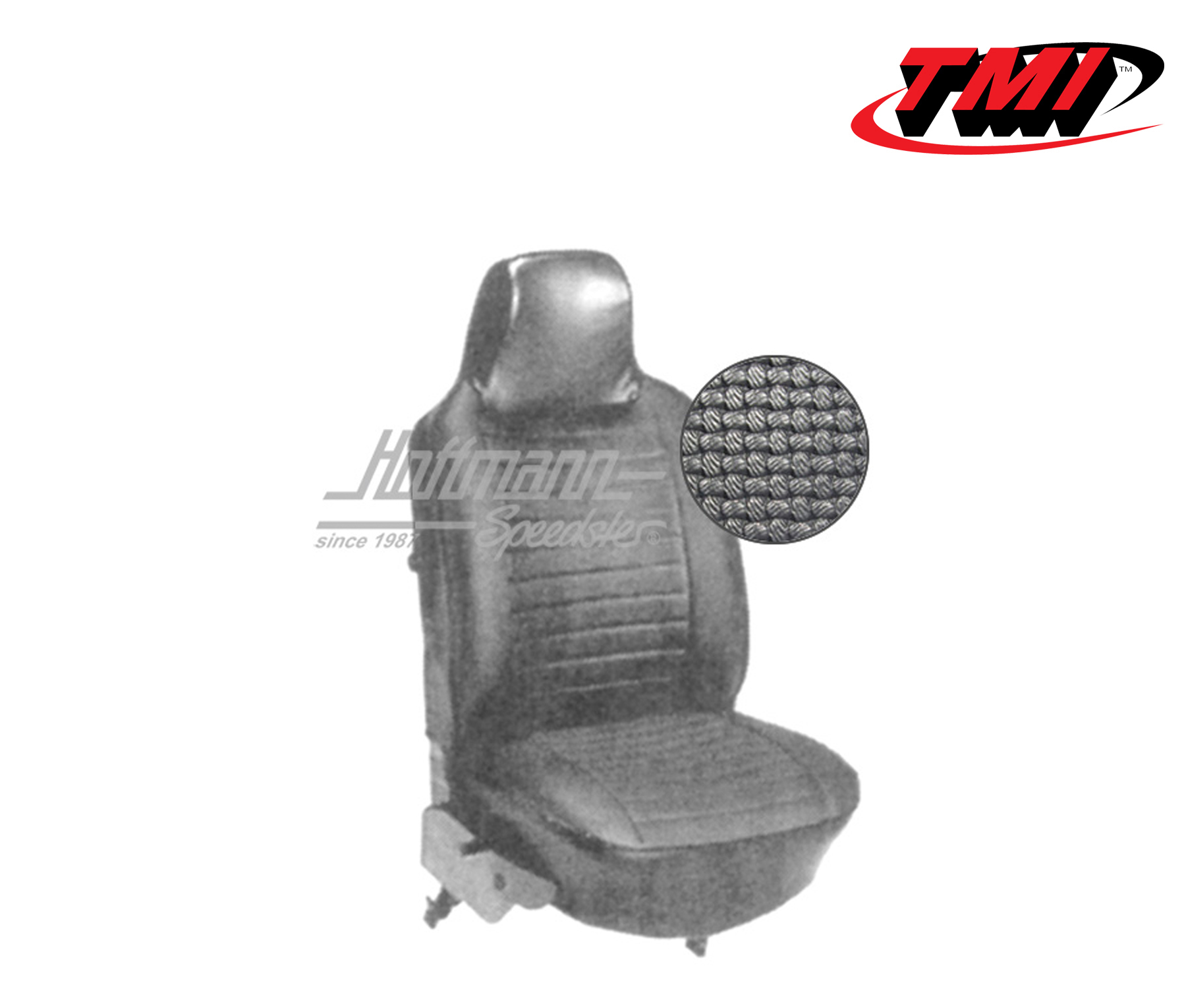Seat upholstery, Sedan, 8.73-7.76, Basketweave, black | 43-1128-01 | 055-5340