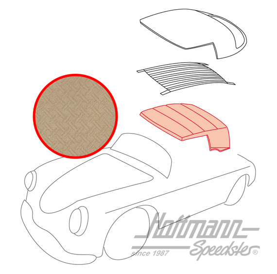 Headliner, Convertible,
 58-65, beige                                                              