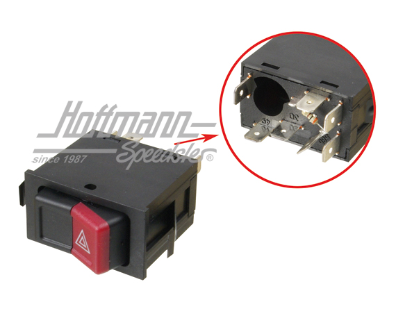 Hazard warning switch, Bus/Golf/Scirocco | 161 953 235 B | 190-3400