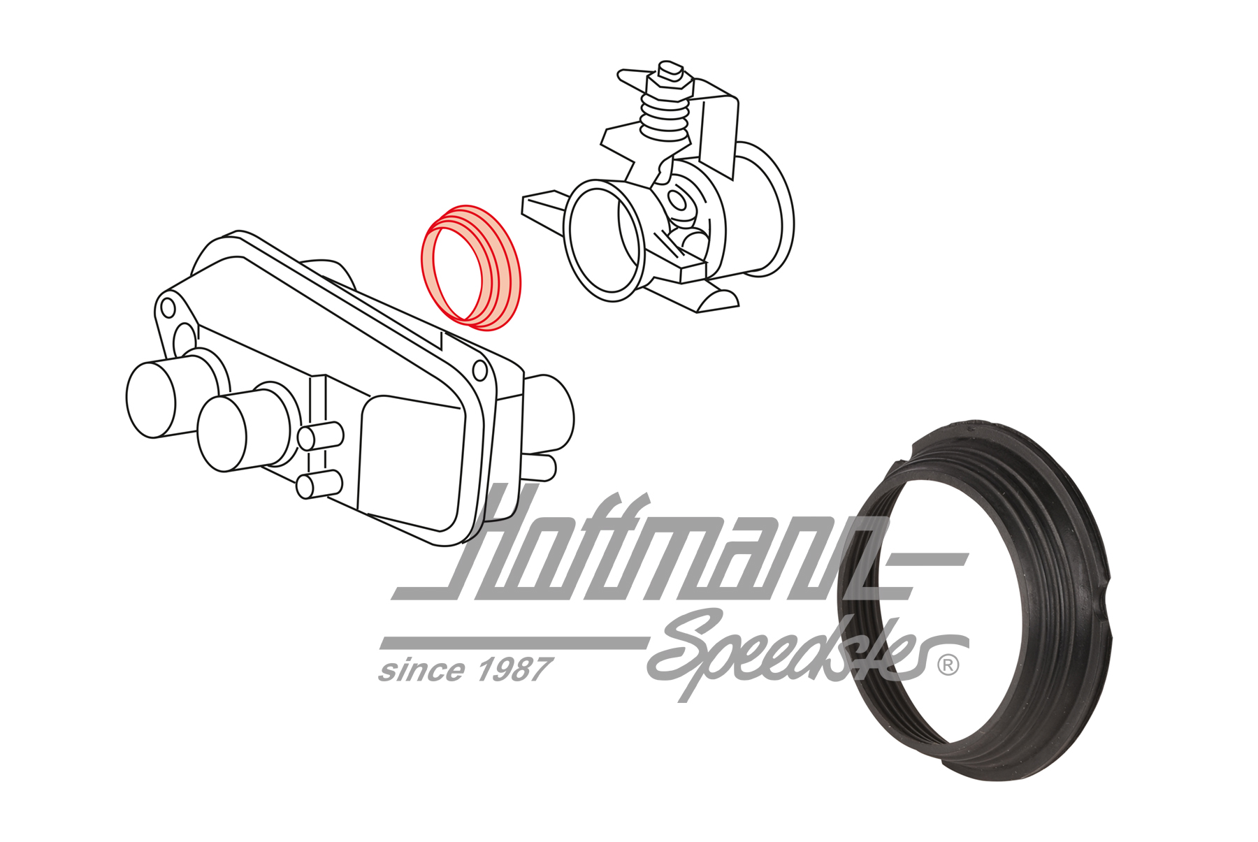 Sealing ring, throttle valve/suction distributor | 022 133 073 A | 092-0855-16