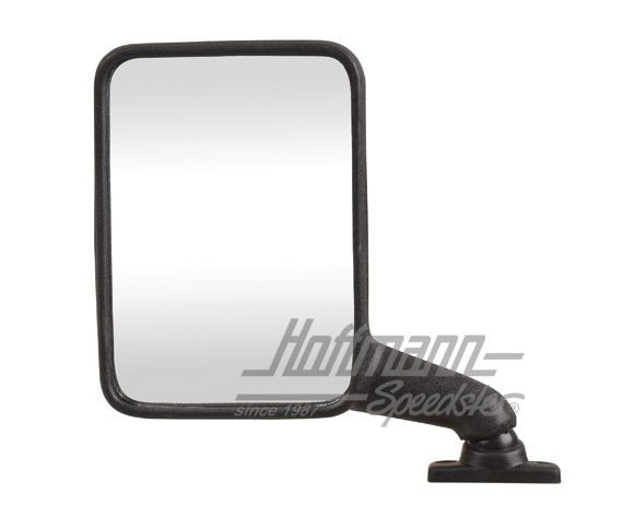 Rear-view mirror, Bus T3, black, plastic, left | 251 857 513 | 370-5115-01
