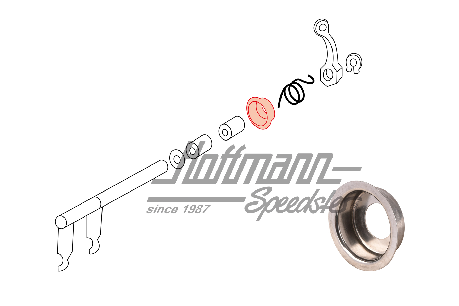 Guide, return spring, -8.71 | 111 141 727 | 020-4534-08