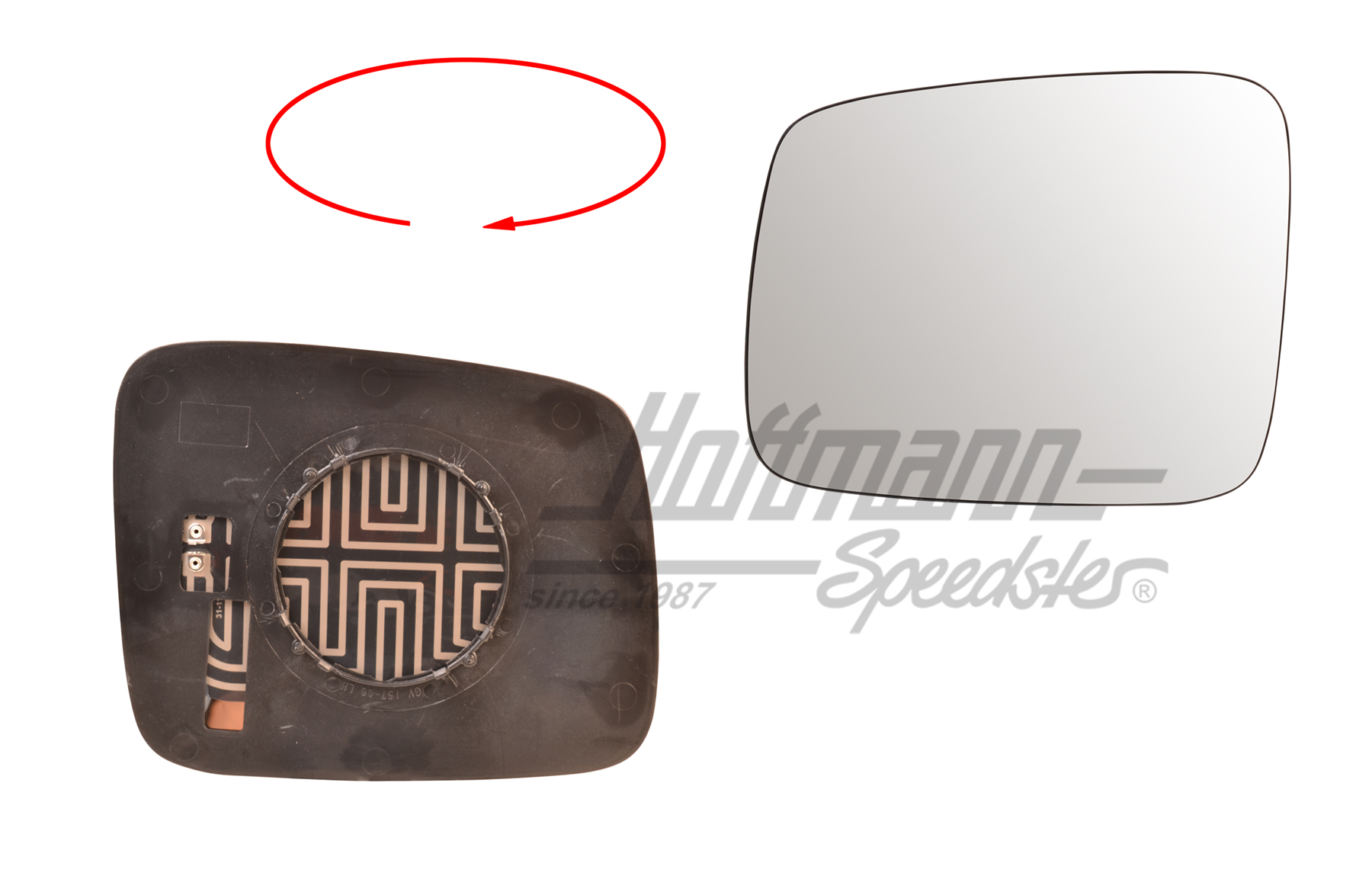 Mirror glass, electric, plan, left | 701 857 521 A | 408-6713-01