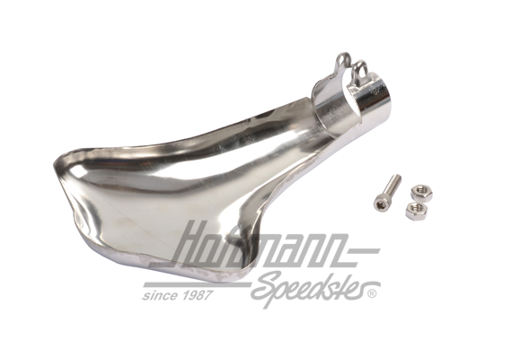 Exhaust trim, shark tail, stainless steel                                                           