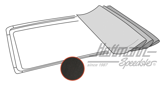 Folding roof cover, Golf 2, Sonnenland, black | --------- | 208-5582-10