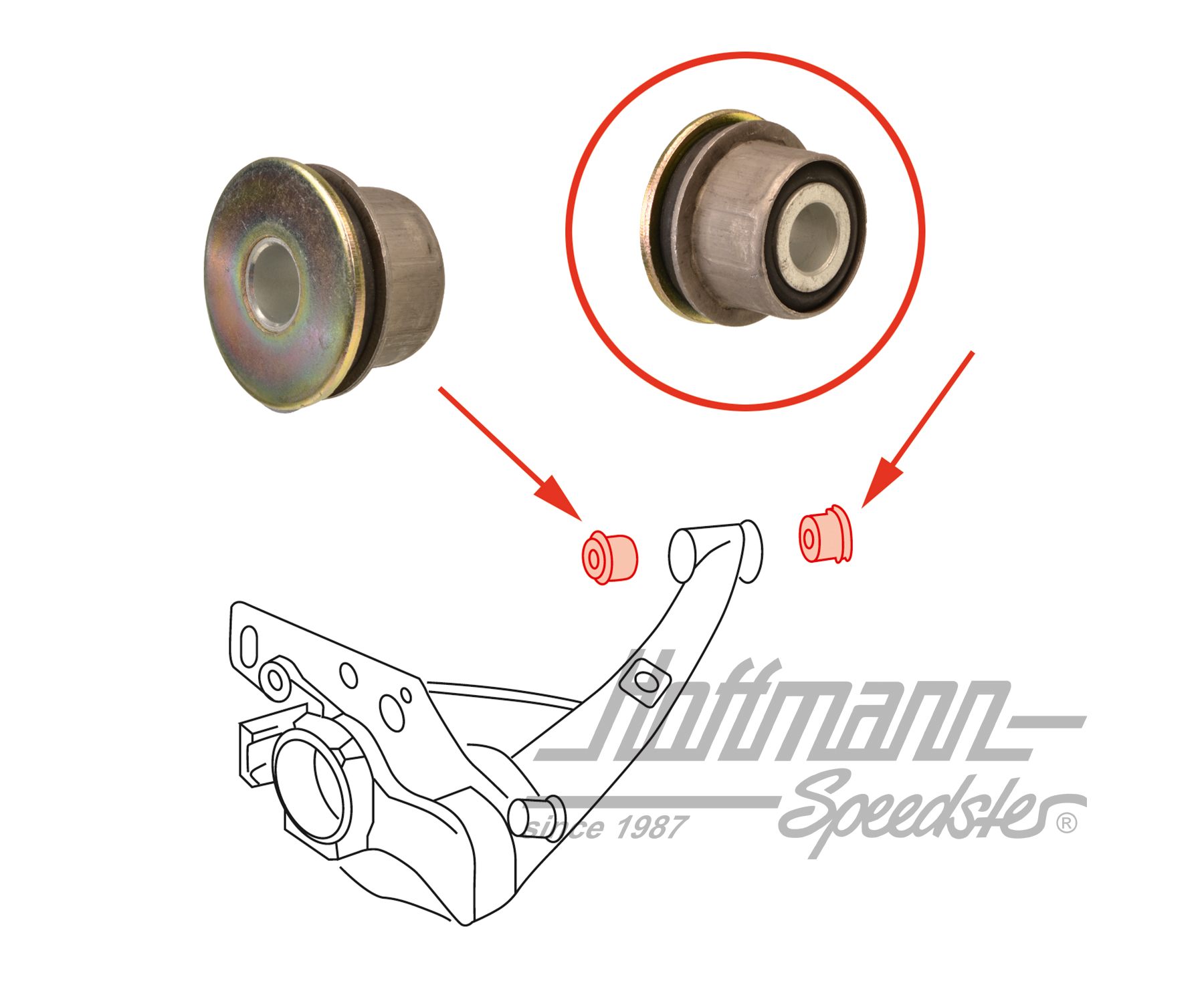 Axle-link mount, rear, 911 | 901 331 059 00 | 521-5810