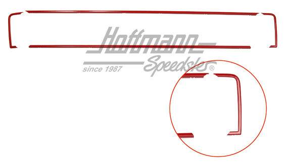 Moulding set, standard grill, red | 171 898 677 rot | 180-1166