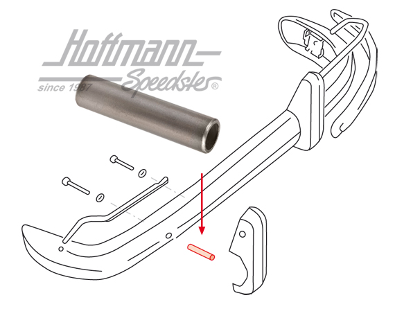 Spacer sleeves, bumper guard, rear                                                                  