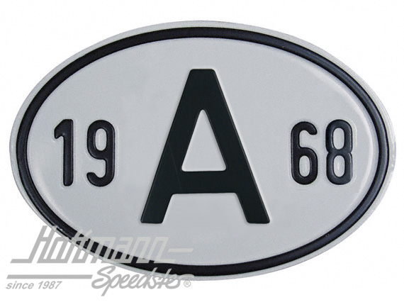 Nationality plate "A", alu, with year 1968 |  | 020-2398-68