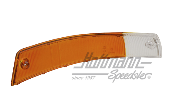 Turn-indicator lens, yellow/white, 911/912, 65-68, left                                             
