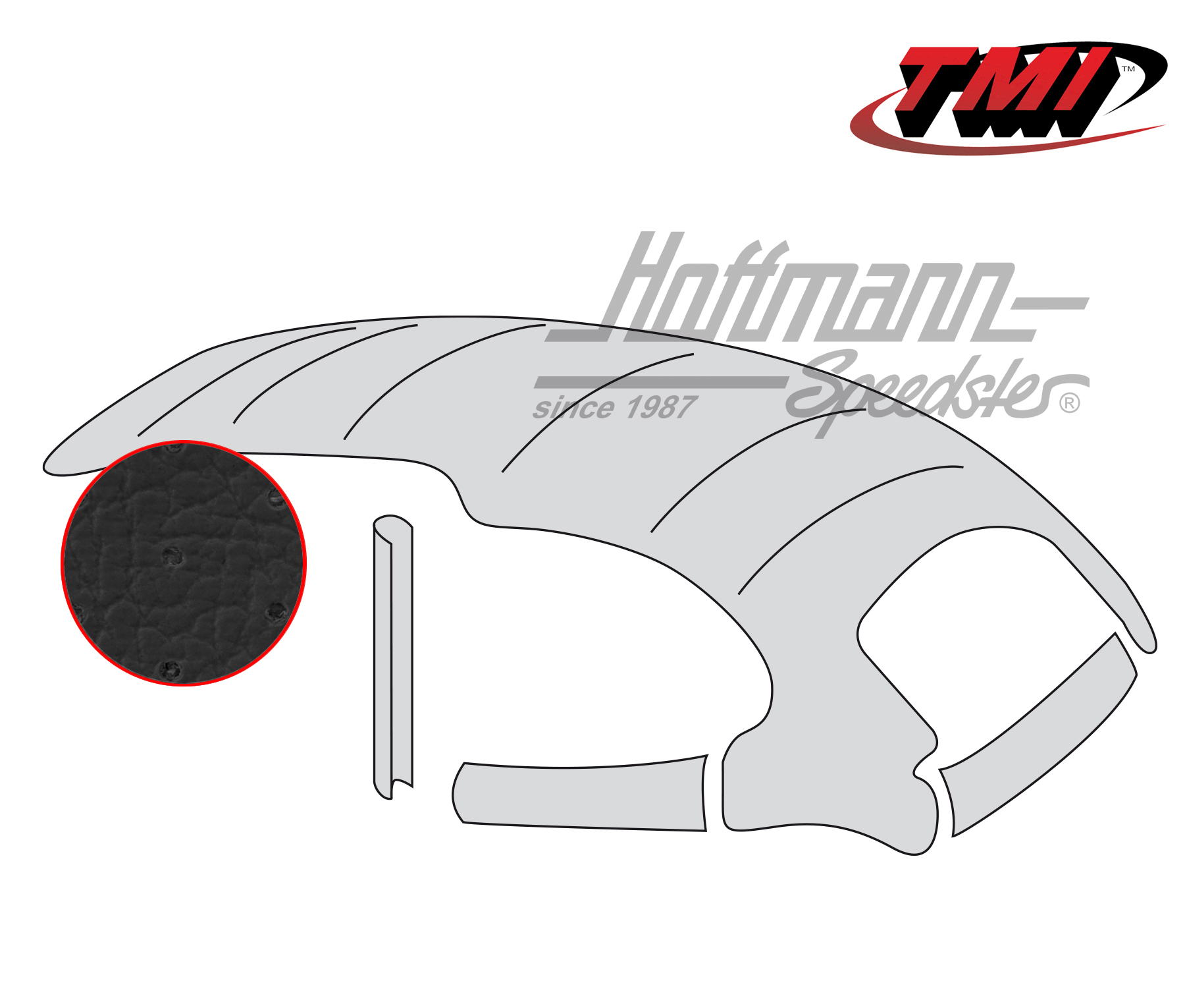 Headliner, universal, perforated, black, 8.46-7.67 | 20-1102-45 | 055-7137