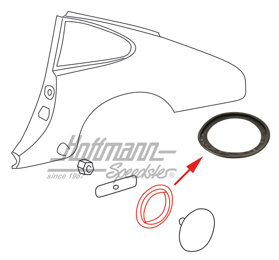 Seal, cover / torsion bar, 911, 65-86 | 901 504 759 01 | 515-2100