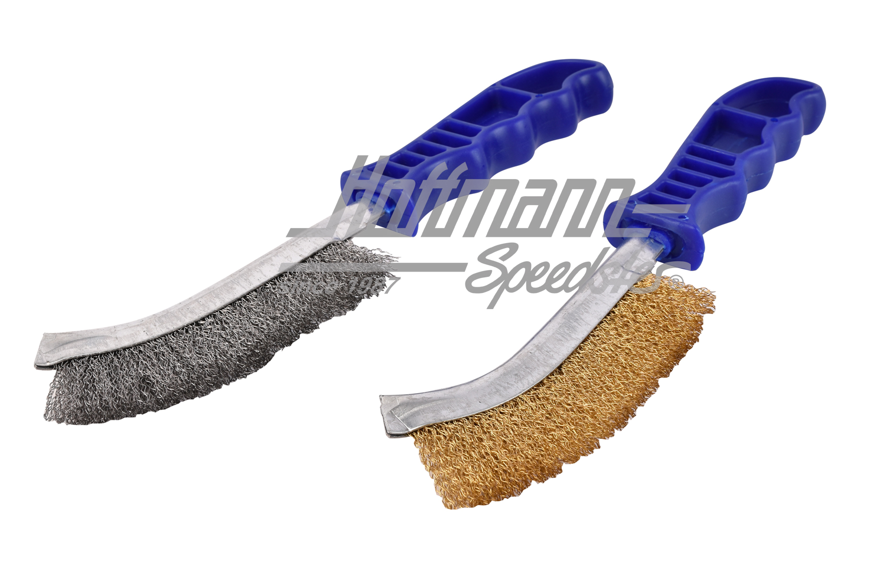 Wire brush set, steel + brass, 2-piece                                                              