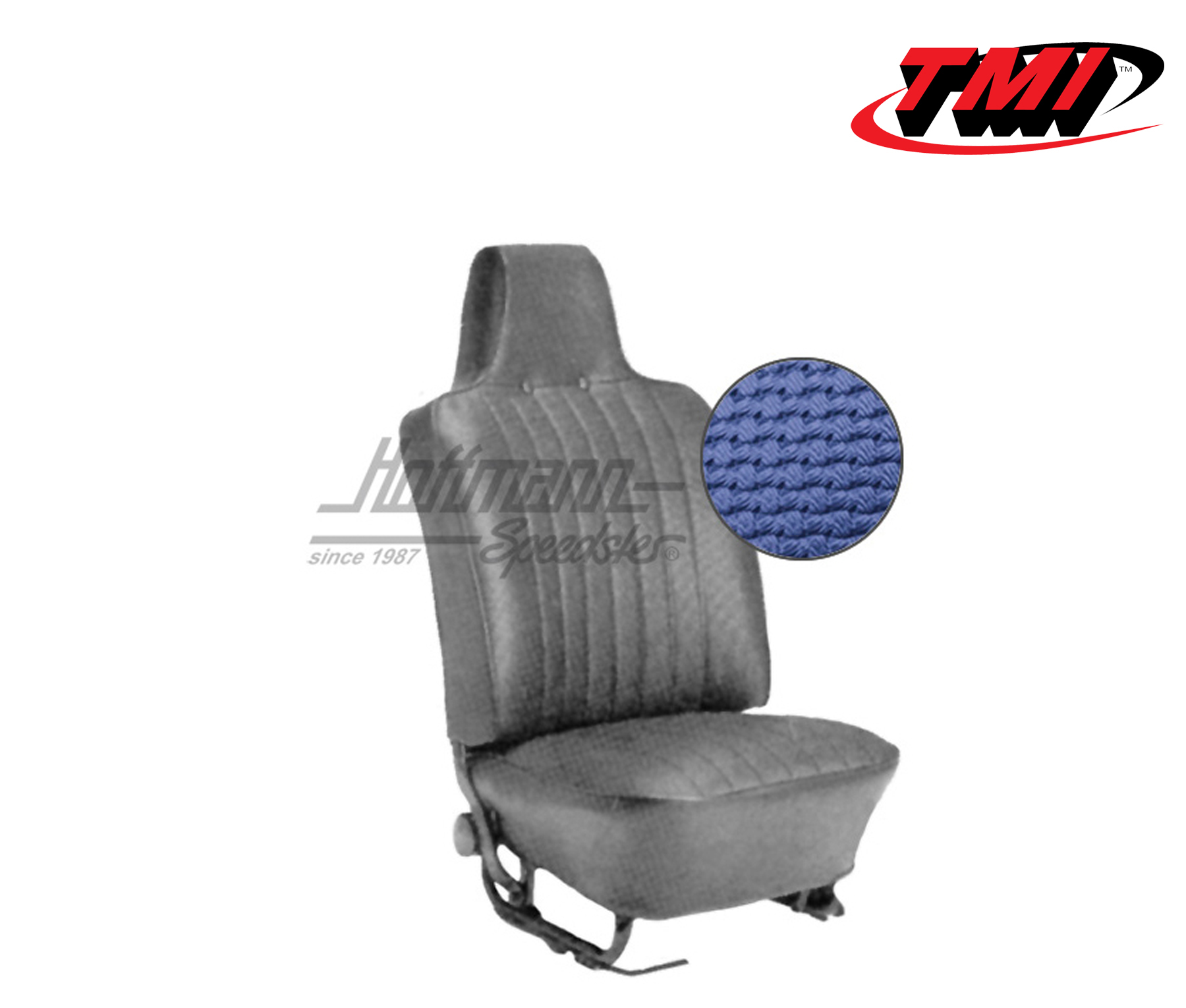 Seat upholstery, Conv., 69-72, Basketweave, blue | 43-1325-08 | 055-6120