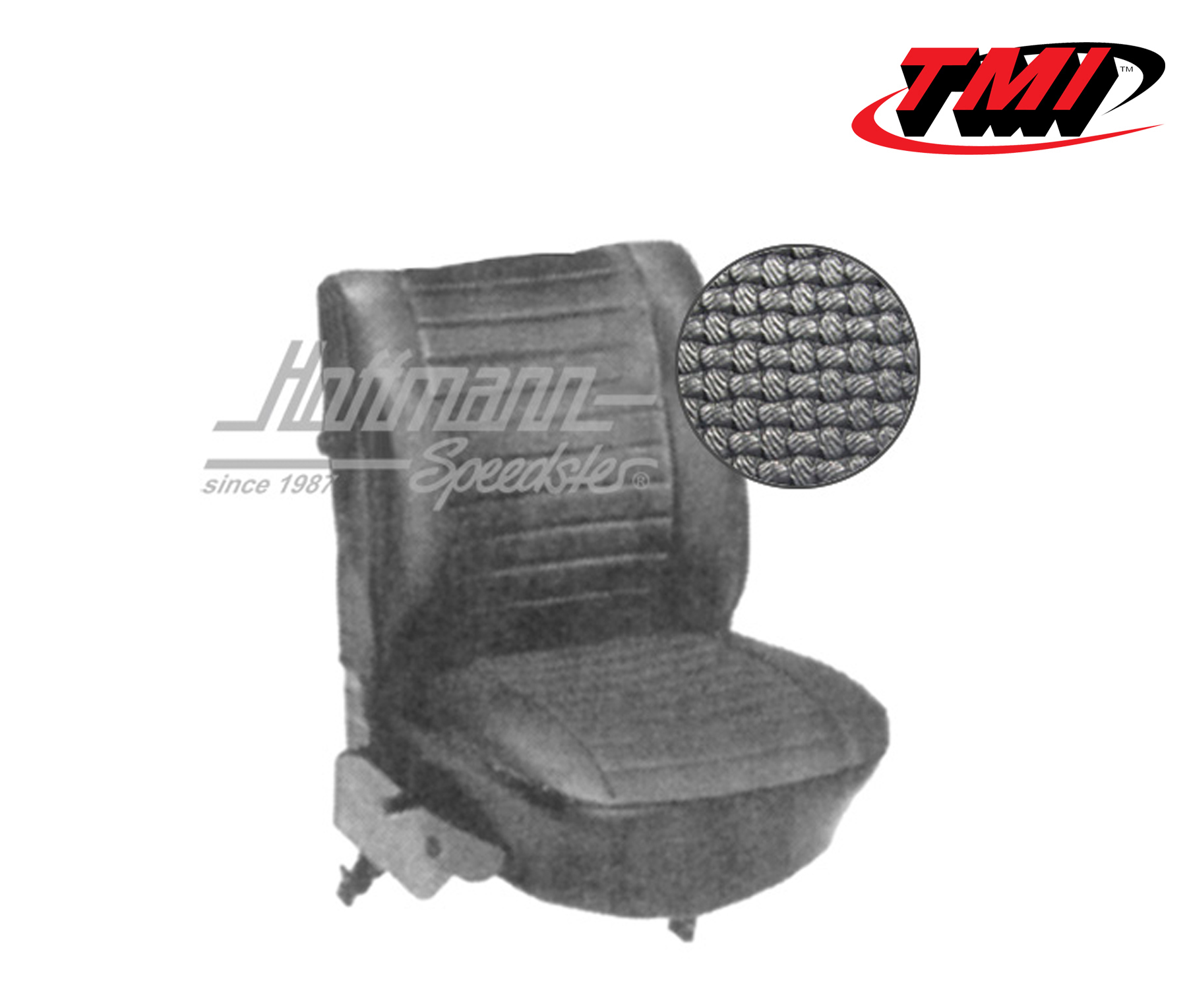 Seat upholstery, Conv., 8.73-7.76, Basketweave, black | 43-1332-01 | 055-6840