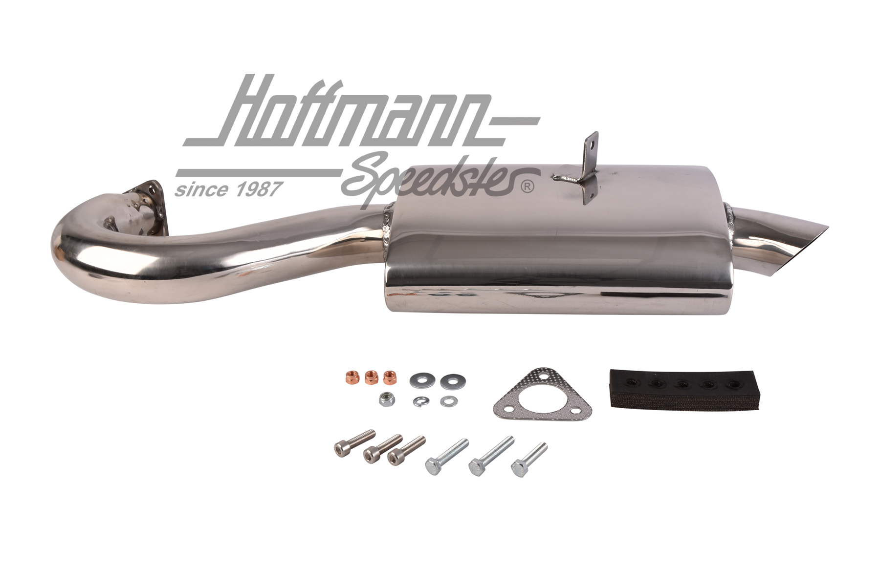 Single exhaust muffler, Phat Boy, stainless steel | 00-3703-0 | 020-3527-05