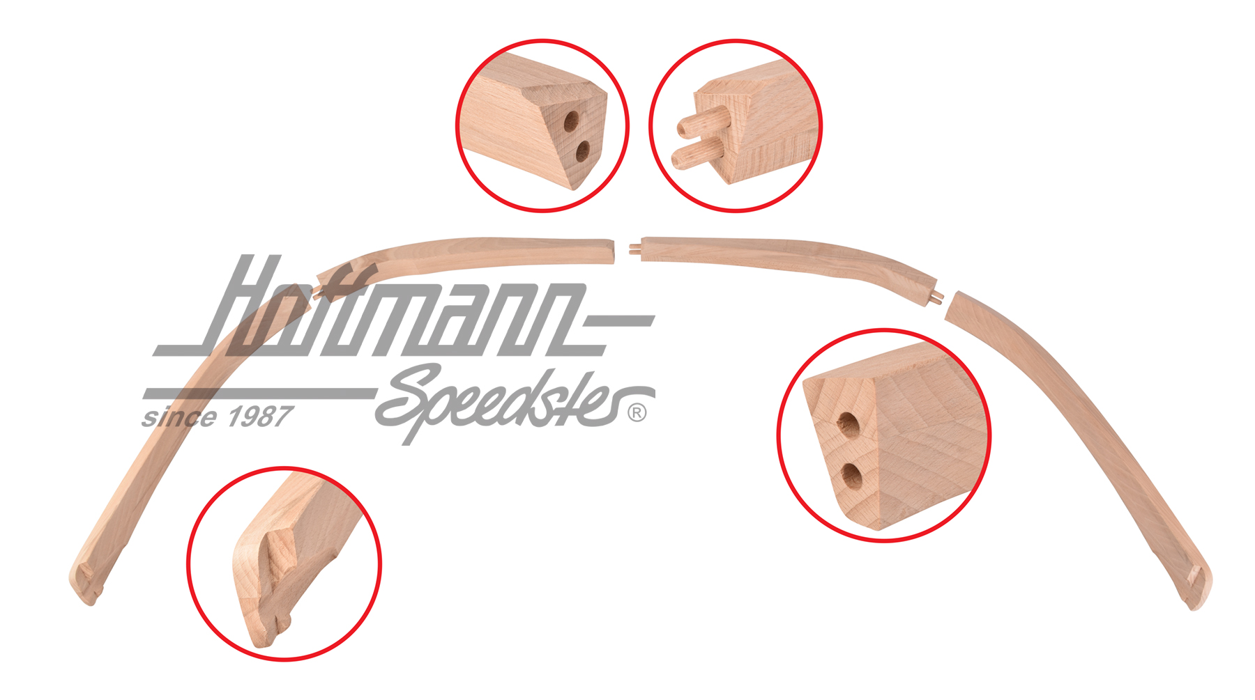 Bow, under rear window, 4-pieces | 151 813 915 E | 020-4626