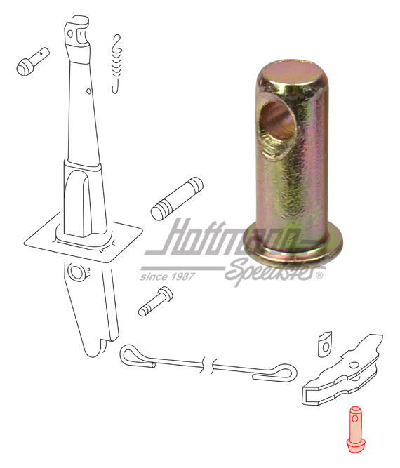 Bolt, compensating lever, hand-brake cable, 71-79                                                   