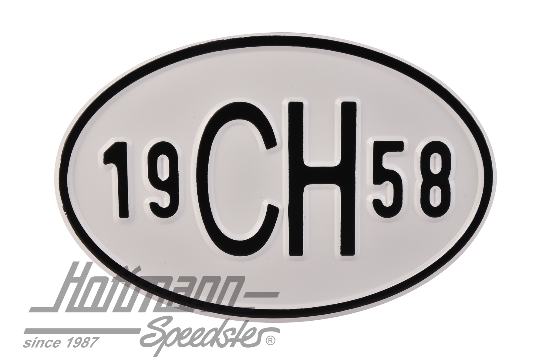 Nationality plate "CH", alu, with year 1958 |  | 020-2401-58
