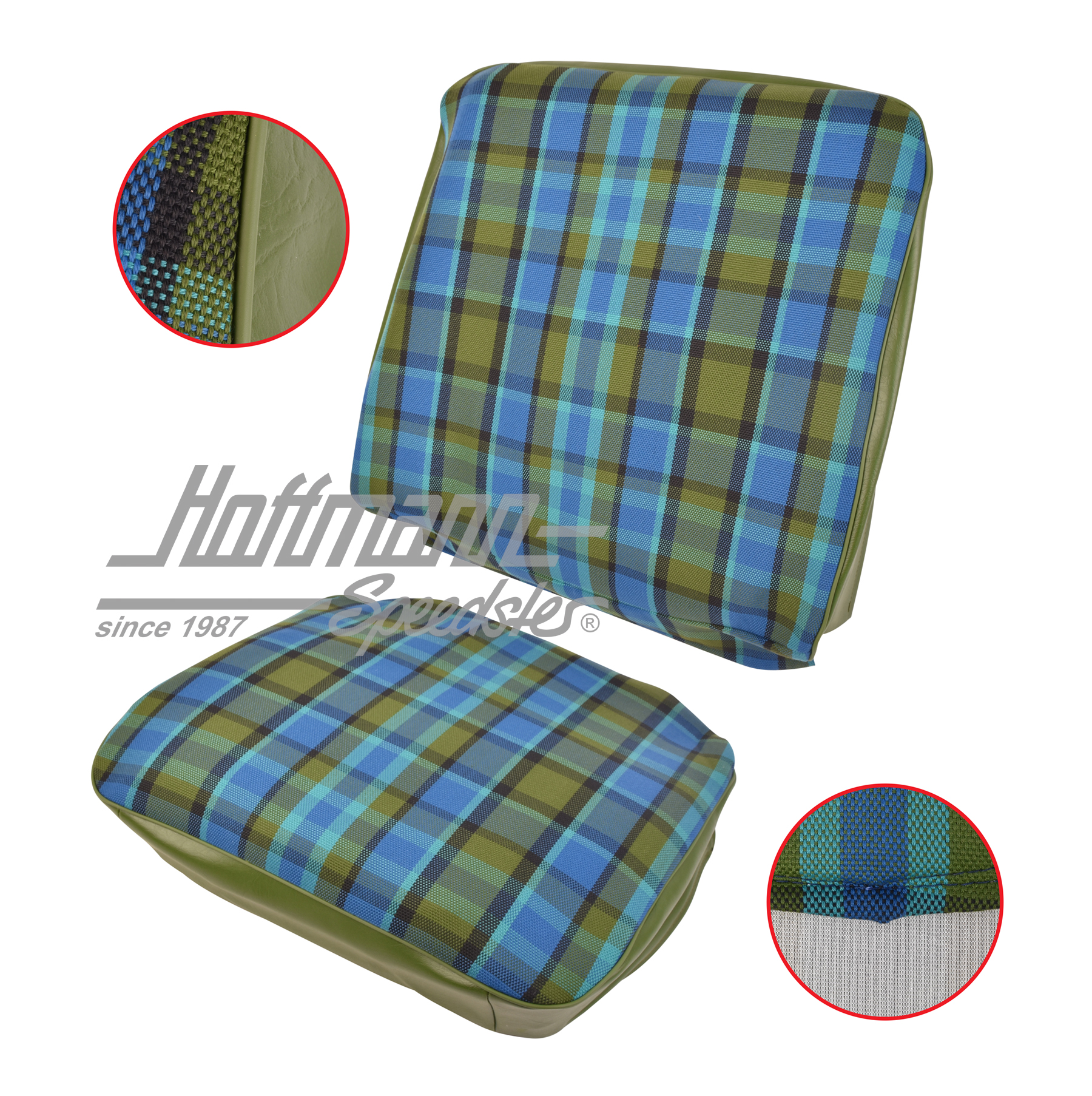 Seat cover, Westfalia, blue/green, 68-74 |  | 098-1300-50