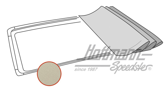 Folding roof cover, Golf 2, PVC, white | --------- | 208-5580-50