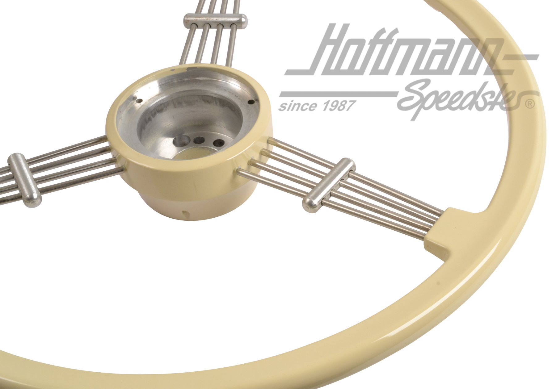 Steering wheel, Banjo, Empi, 390mm, ivorie colour                                                   