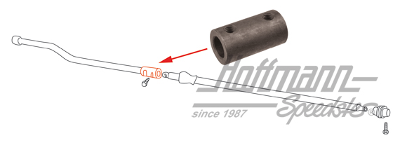Shift-rod coupling, front, -10.61 | 211 711 169 | 089-4010-30