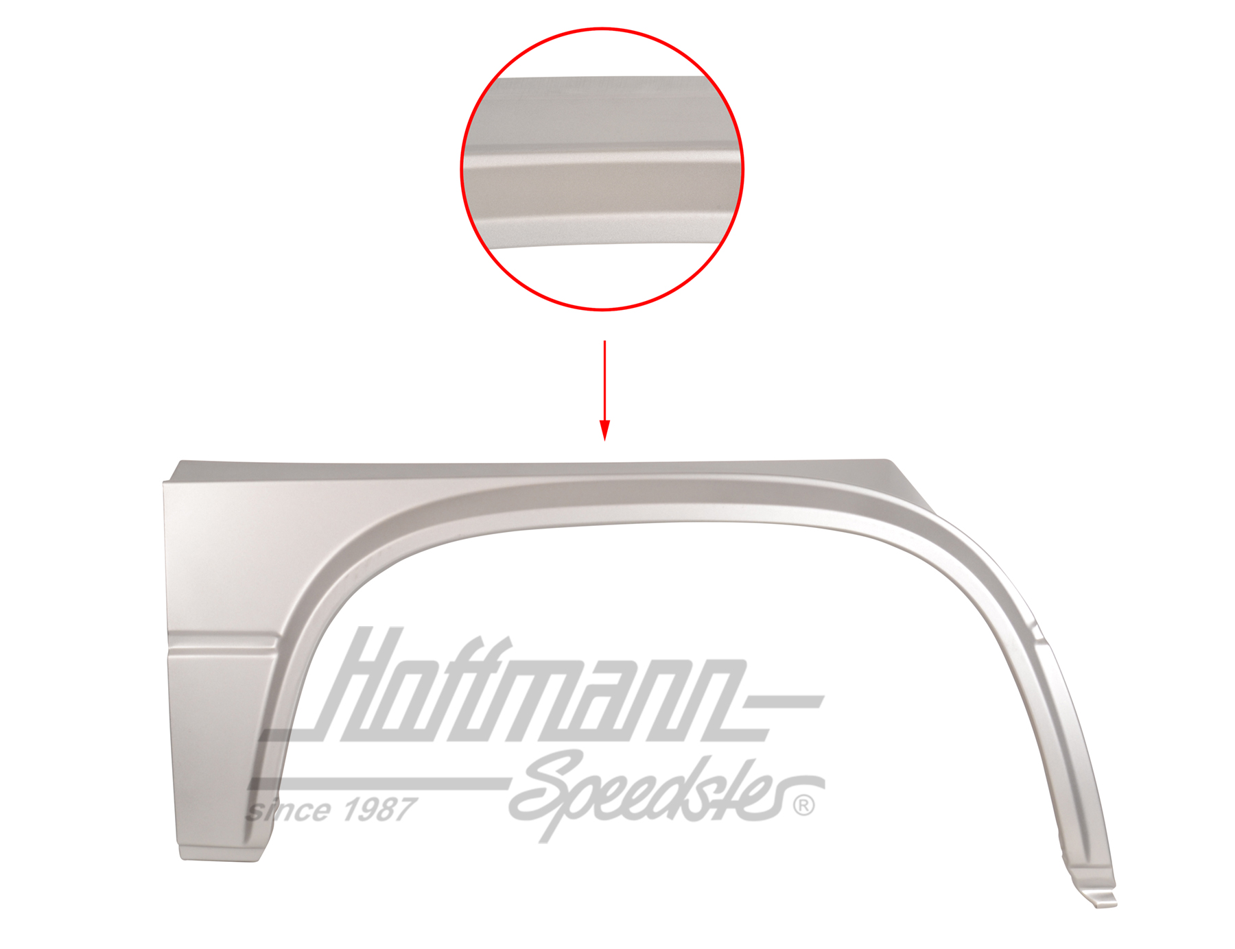 Wheel arch, with attachment piece, rear, Bus T3, right | 251 809 156 | 390-0285-02