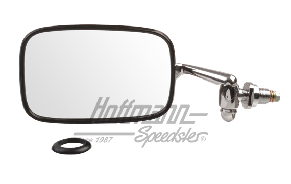 Rear-view mirror, Beetle Sedan, stainless steel polished, left | 113 857 513 D SS | 045-9201-01