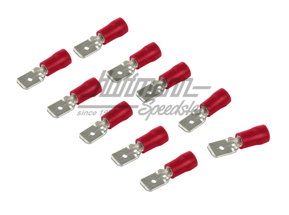 Flat-type connector, 0.5-1.0mm, red, 6.3mm | 50 252 520 | 020-0833