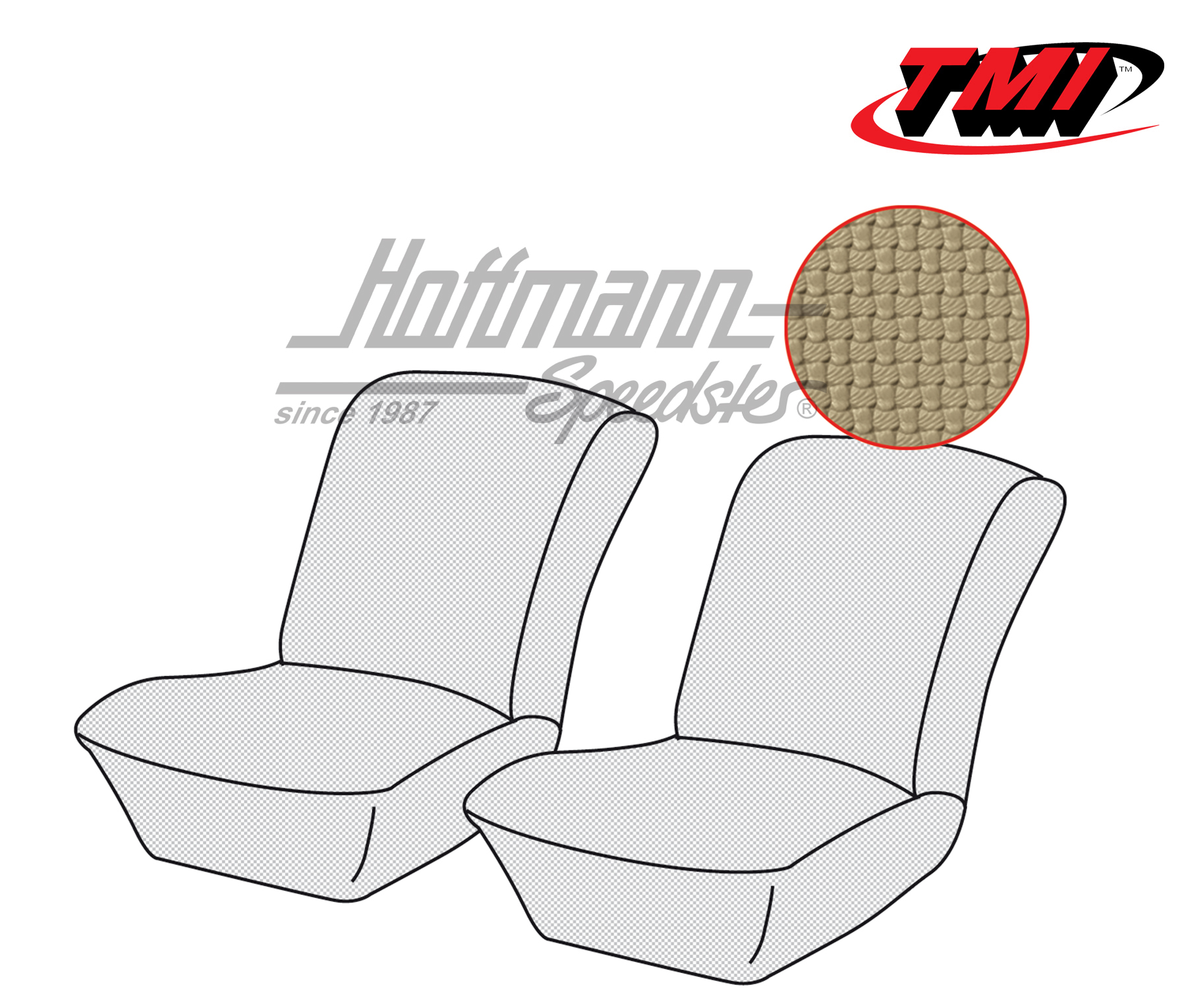 Seat upholstery, front, Type 181, beige (basket weave) | 43-1403-04 | 080-5043-04