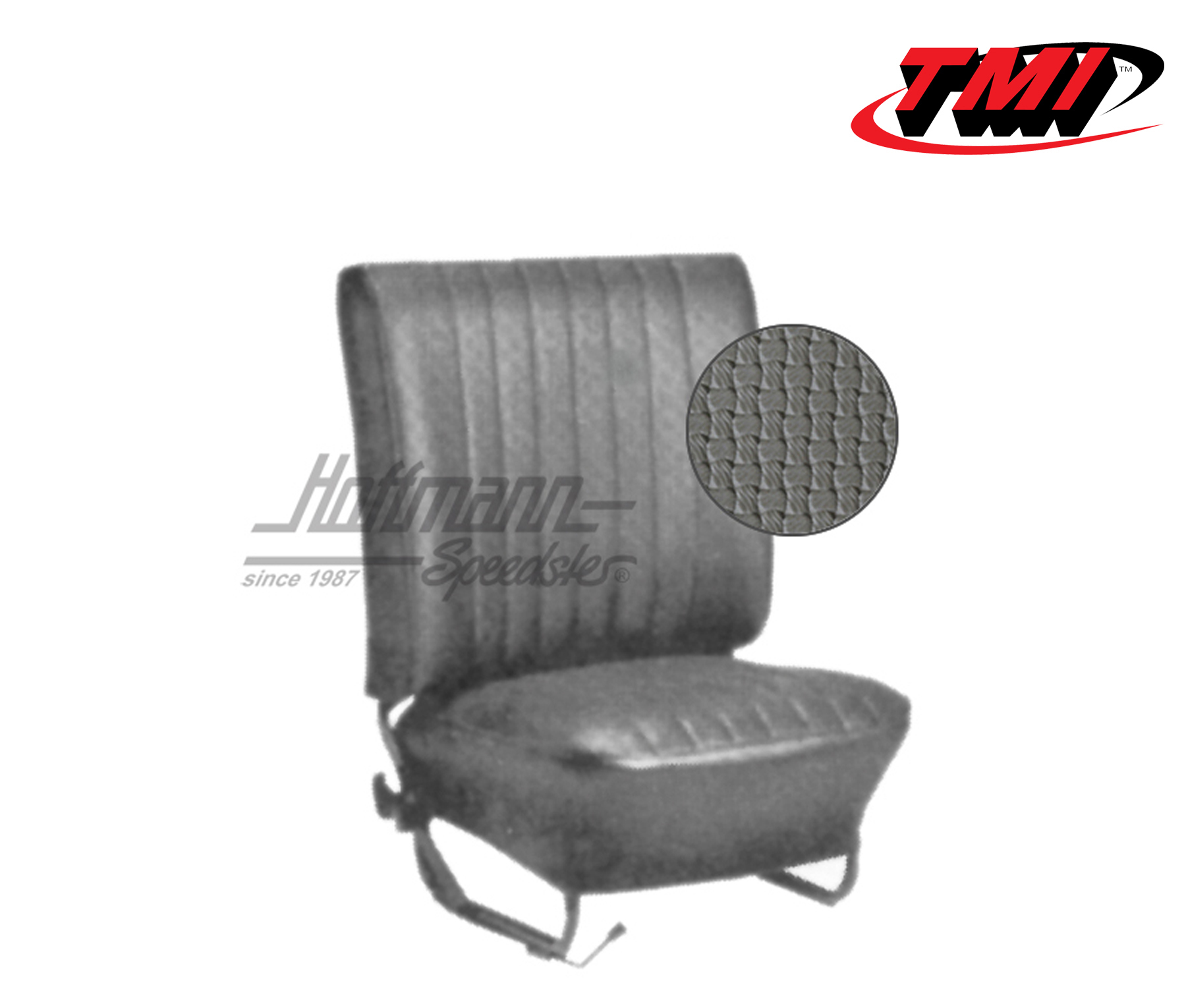 Seat upholstery, Conv., 8.67-7.72, Basketweave, grey | 43-1330-06 | 055-6935