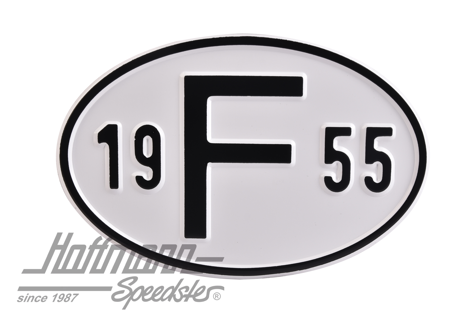 Nationality plate "F", alu, with year 1955 |  | 020-2399-55